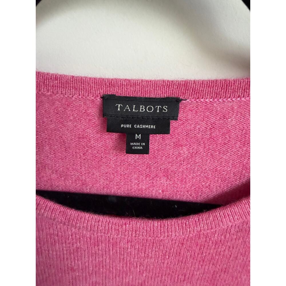 Talbots Pure Cashmere Long Sleeve Crew Neck Pullover Sweater Pink Womens Medium - Picture 5 of 9